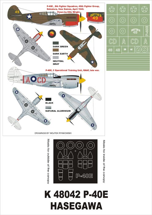 Montex MXK48042 1:48 Curtiss P-40E Kittyhawk