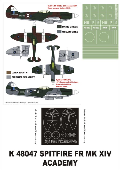 Montex MXK48047 1:48 Supermarine Spitfire FR Mk.XIV