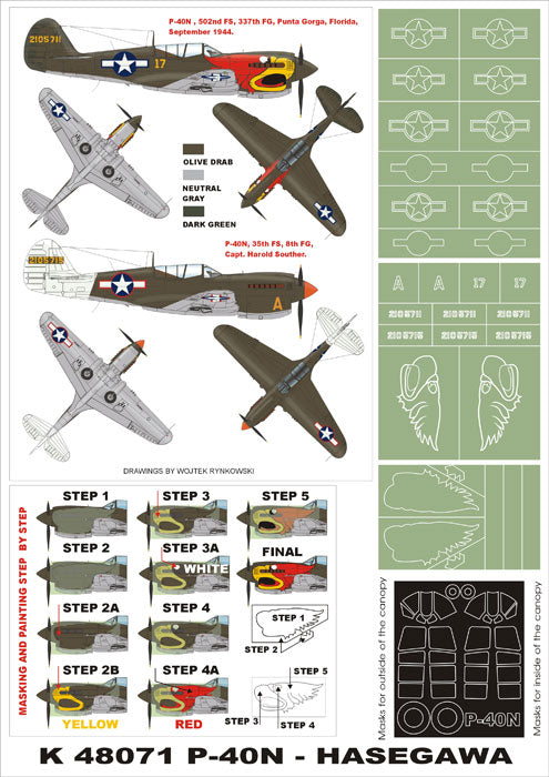 Montex MXK48071 1:48 Curtiss P-40N Warhawk