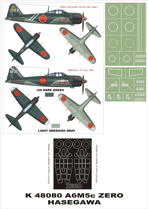 Montex MXK48080 1:48 Mitsubishi A6M5c Zero