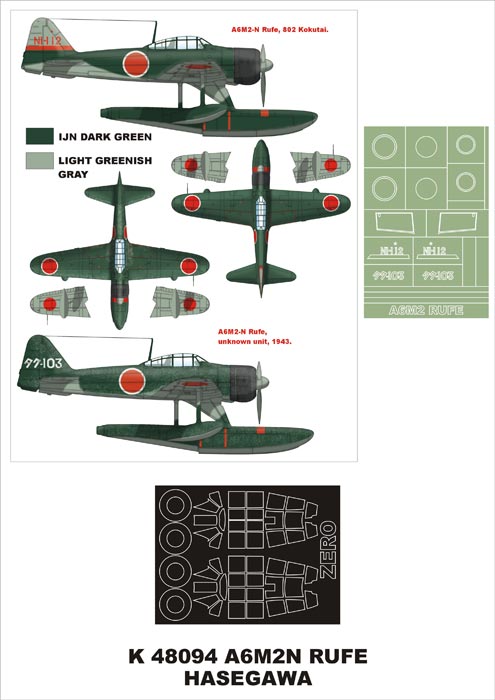 Montex MXK48094 1:48 Nakajima A6M2-N Type 2 Seaplane 'Rufe'