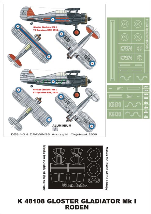 Montex MXK48108 1:48 Gloster Gladiator Mk.I