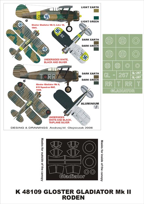 Montex MXK48109 1:48 Gloster Gladiator Mk.II