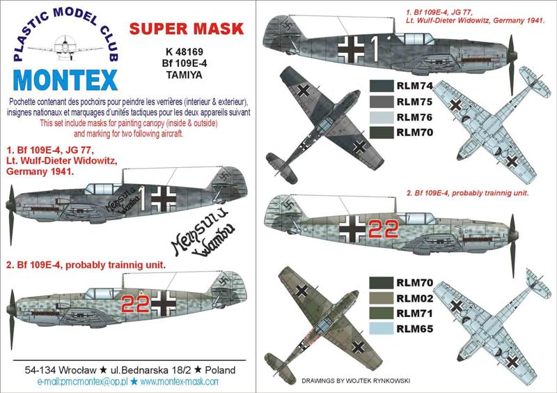 Montex MXK48169 1:48 Messerschmitt Bf-109E-4
