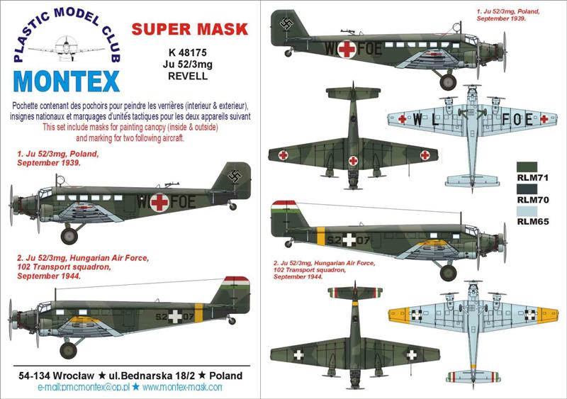 Montex MXK48175 1:48 Junkers Ju-52/3M