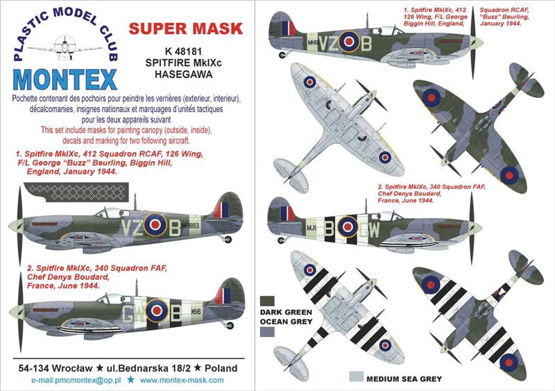 Montex MXK48181 1:48 Supermarine Spitfire Mk.IX