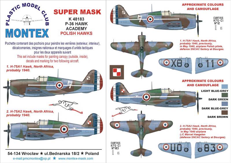 Montex MXK48183 1:48 Curtiss P-36 HAWK