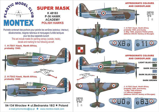 Montex MXK48183 1:48 Curtiss P-36 HAWK