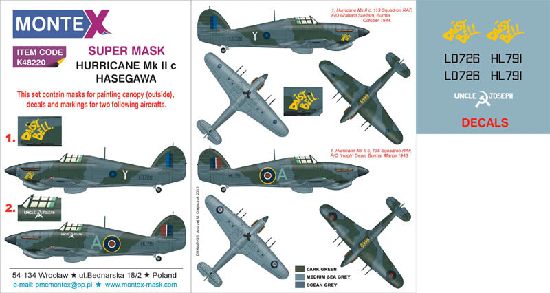 Montex MXK48220 1:48 Hawker Hurricane Mk.II c