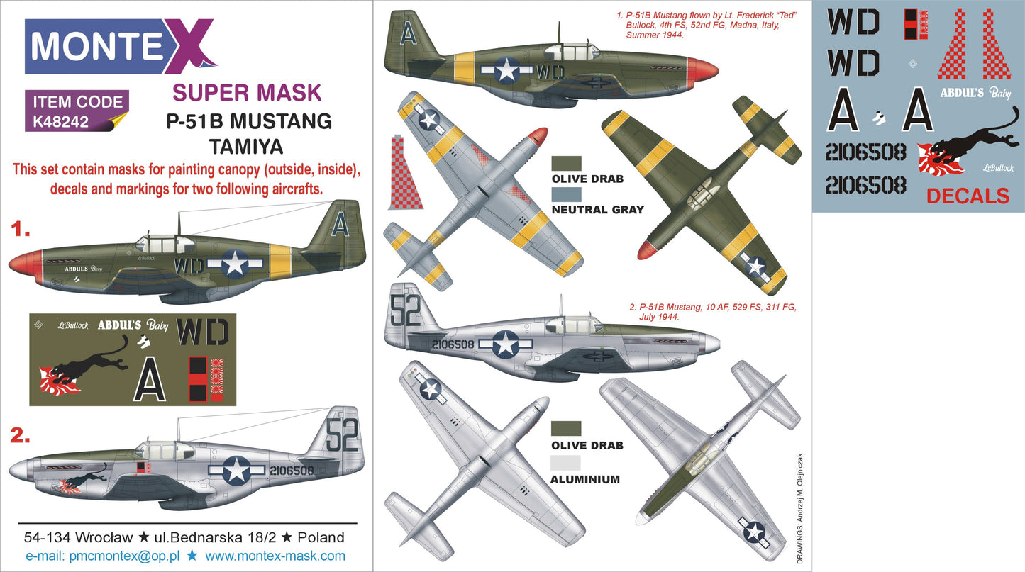 Montex MXK48242 1:48 North-American P-51B MUSTANG