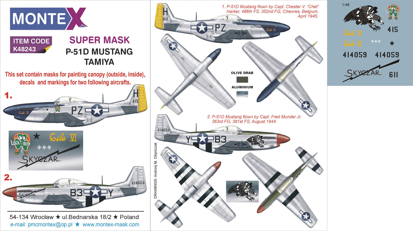 Montex MXK48243 1:48 North-American P-51D MUSTANG