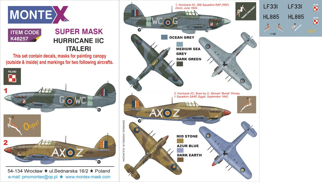 Montex MXK48257 1:48 Hawker Hurricane Mk.IIC
