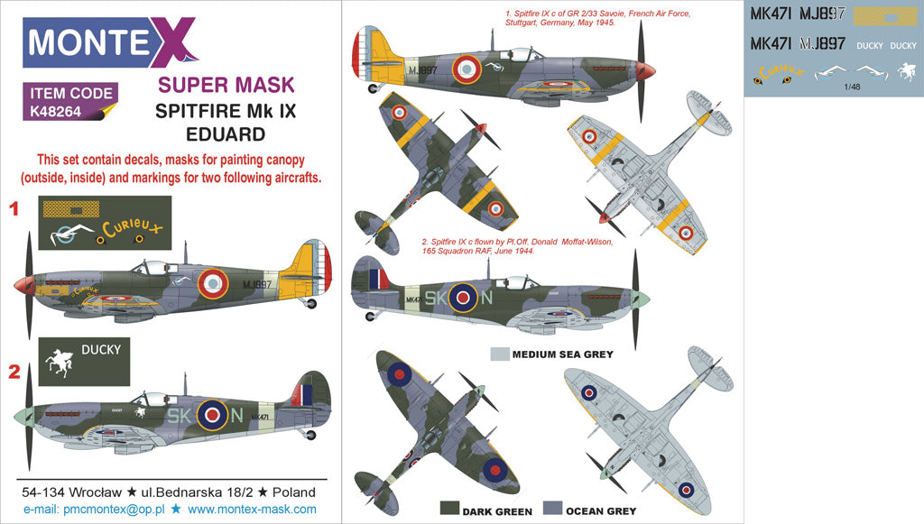 Montex MXK48264 1:48 Supermarine Spitfire Mk.IX