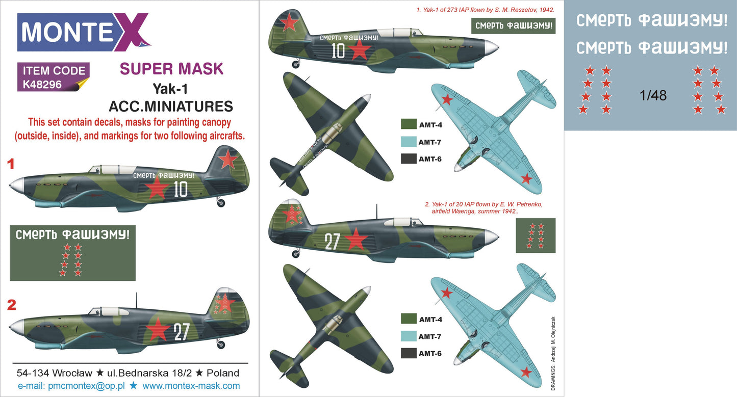 Montex MXK48296 1:48 Yakovlev Yak-1