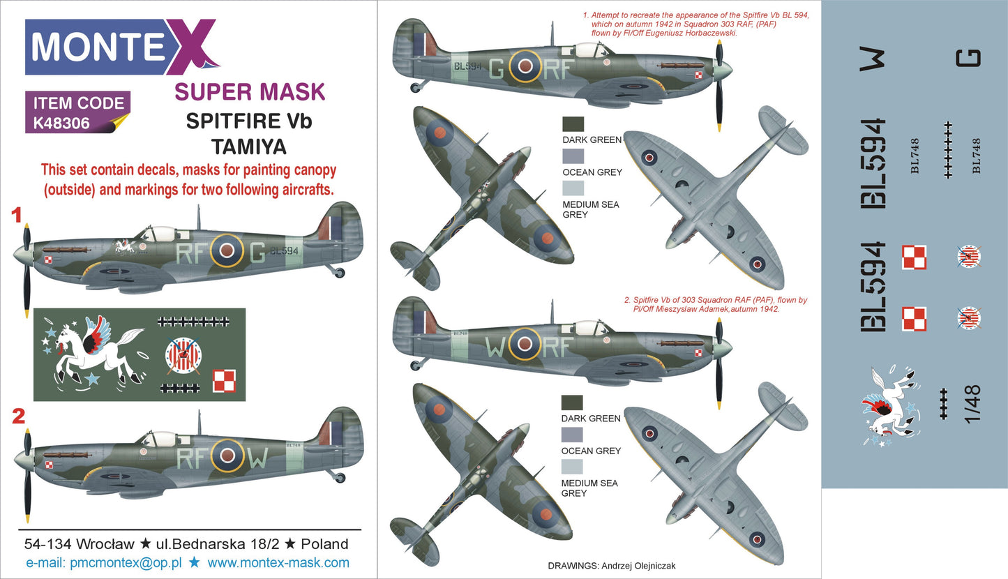 Montex MXK48306 1:48 Supermarine Spitfire Mk.Vb