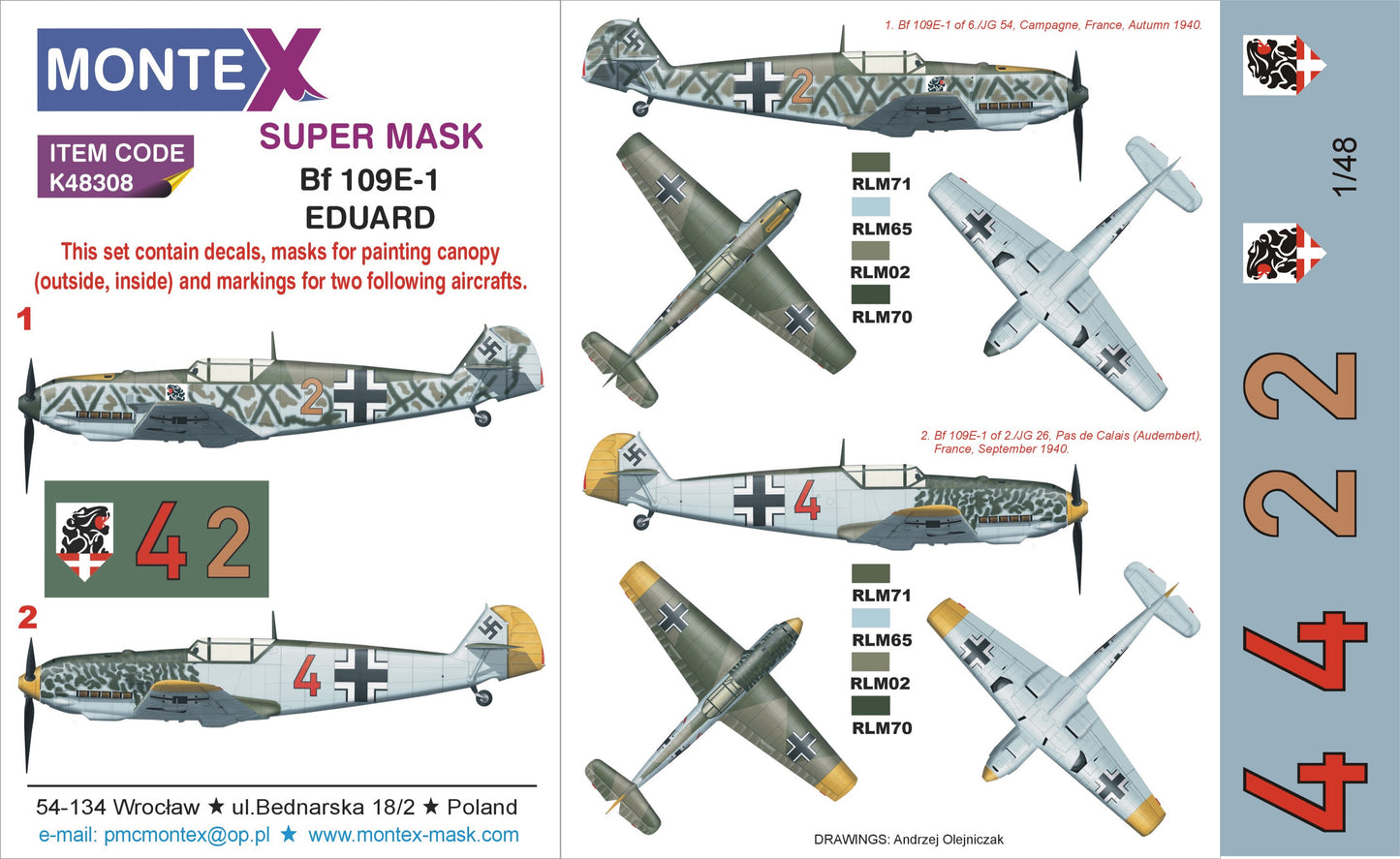 Montex MXK48308 1:48 Messerschmitt Bf-109E-1