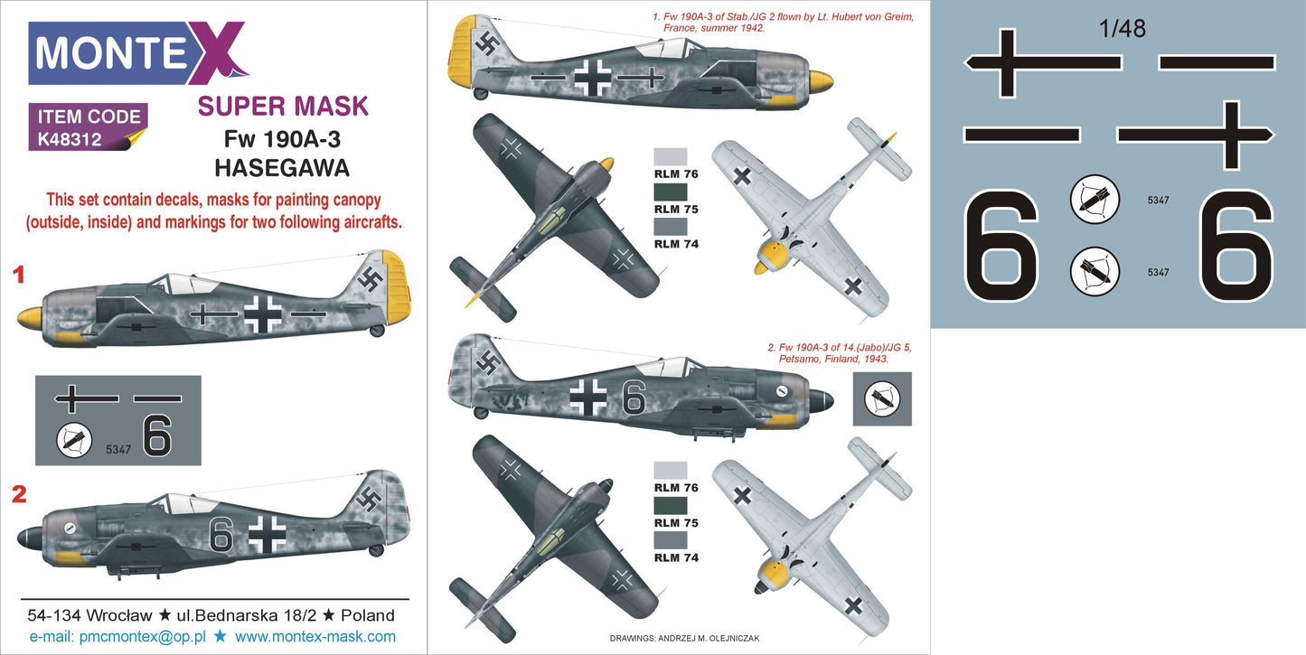 Montex MXK48312 1:48 Focke-Wulf Fw-190A-3
