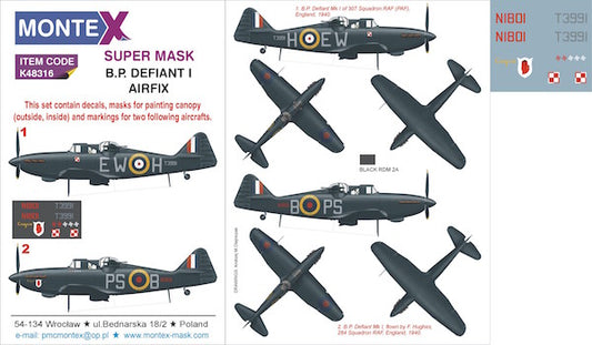 Montex MXK48316 1:48 Boulton-Paul Defiant Mk.I