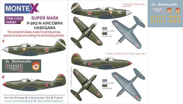 Montex MXK48320 1:48 Bell P-39Q/N AIRACOBRA