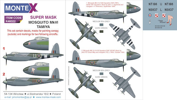 Montex MXK48322 1:48 de Havilland Mosquito Mk.VI
