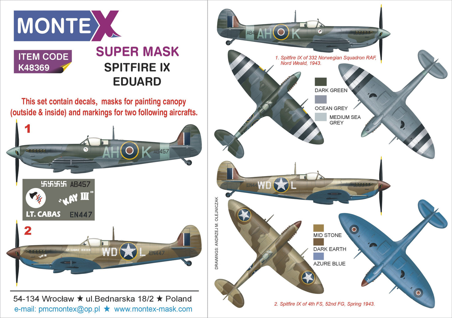 Montex MXK48369 1:48 Supermarine Spitfire Mk.IXc/Mk.IXe