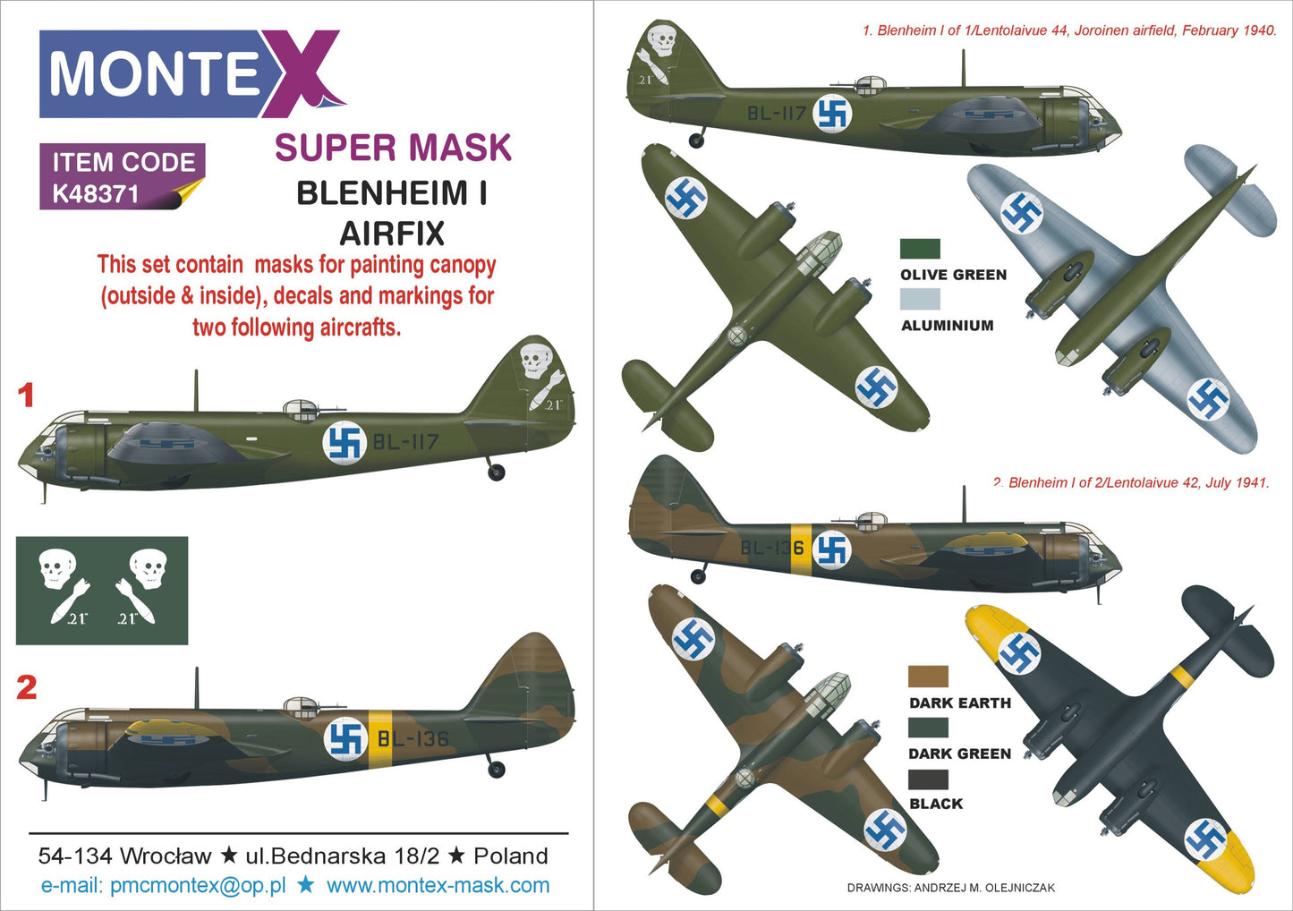 Montex MXK48371 1:48 Bristol Blenheim Mk.IF Finland