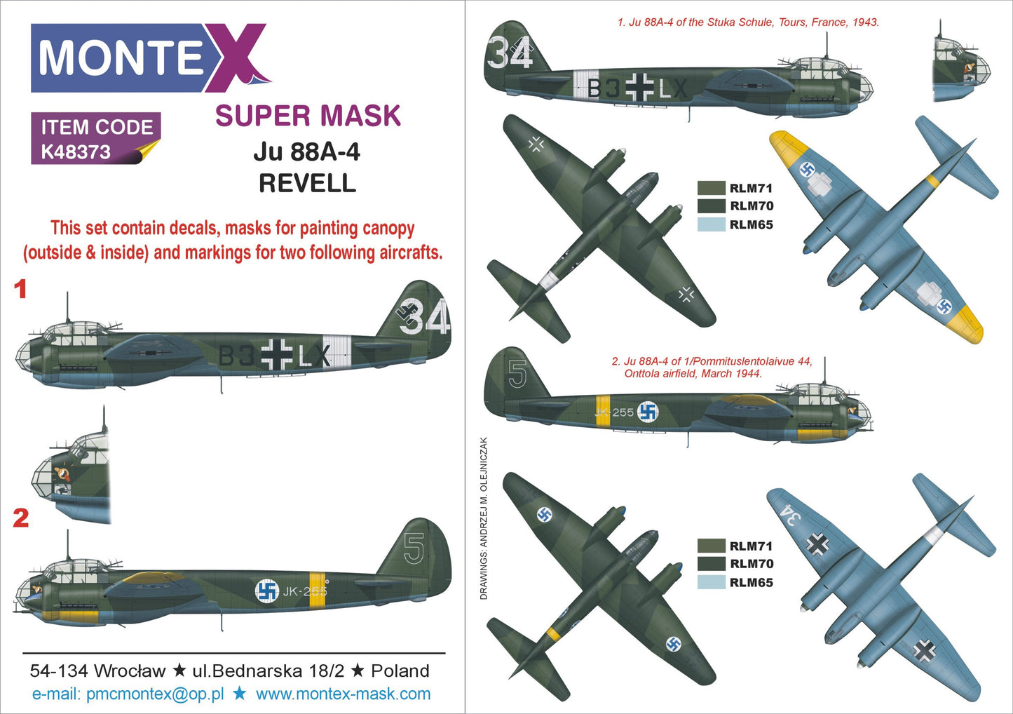 Montex MXK48373 1:48 Junkers Ju-88A-4