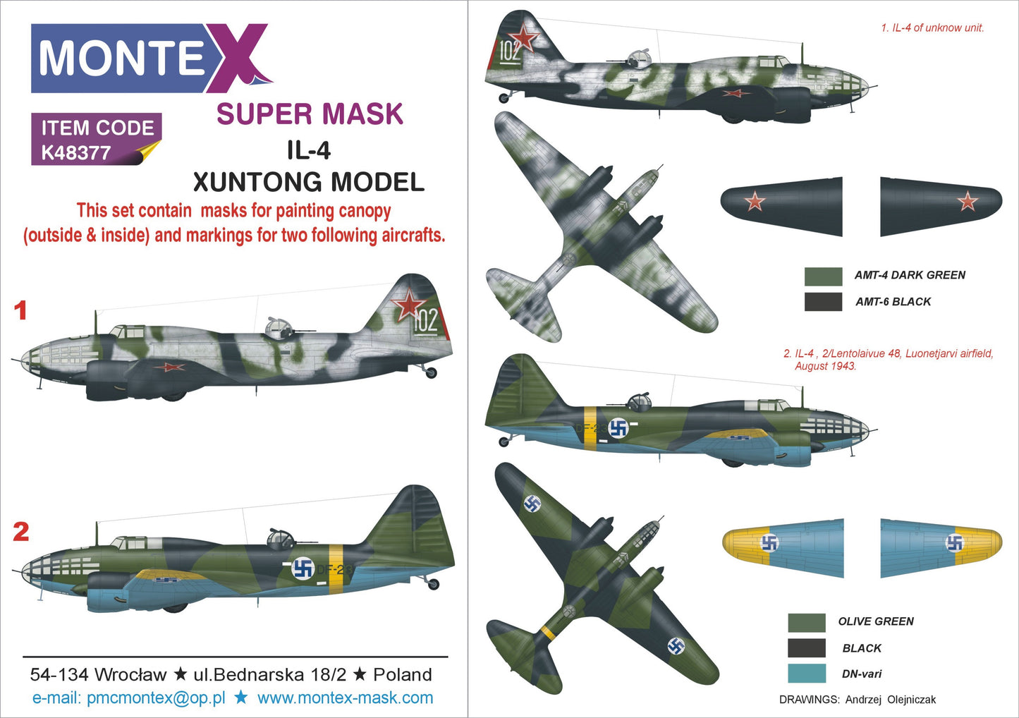Montex MXK48377 1:48 Ilyushin DB-3F / IL-4 / IL-4T