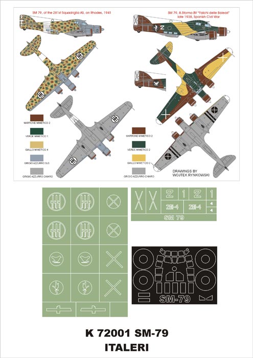 Montex MXK72001 1:72 Savoia-Marchetti SM.79 1 canopy mask
