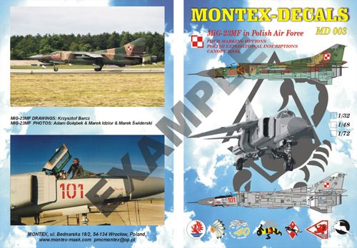 Montex MXMD4803 MiG-23MF Decals & Markings 1:48