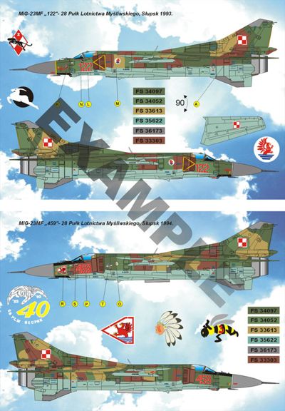 Montex MXMD4803 MiG-23MF Decals & Markings 1:48