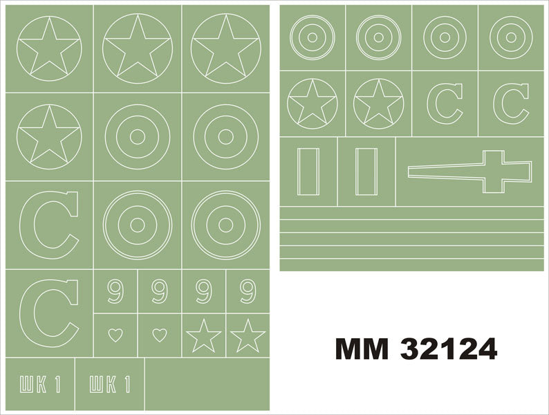 Montex MXMM32124 1:32 SOPWITH TRIPLANE 2 insignia masks