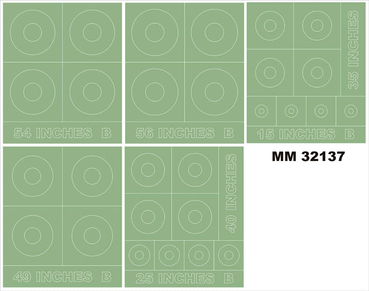 Montex MXMM32137 1:32 RAF ROUNDELS TYPE B insignia and markings masks