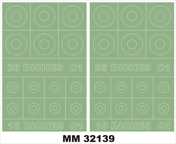 Montex MXMM32139 1:32 RAF ROUNDELS TYPE C1 2 insignia masks