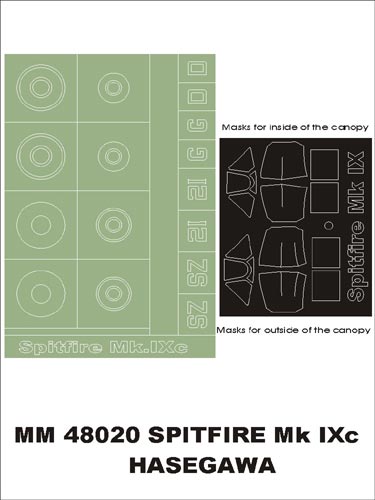 Montex MXMM48020 1:48 Supermarine Spitfire Mk.IXc canopy frame paint masks