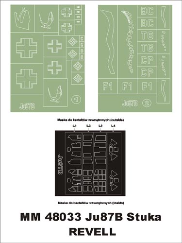 Montex MXMM48033 1:48 Junkers Ju-87B 'Stuka' canopy frame paint masks