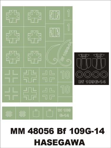 Montex MXMM48056 1:48 Messerschmitt Bf-109G-14 canopy frame paint masks