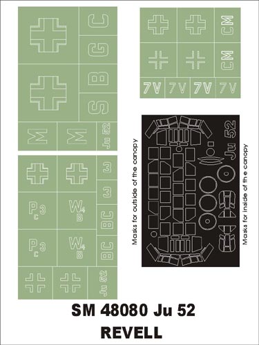 Montex MXMM48080 1:48 Junkers Ju-52/3M canopy frame paint masks