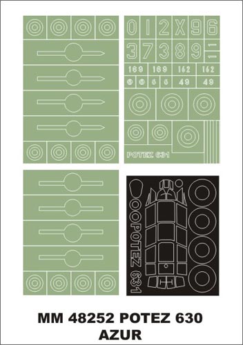 Montex MXMM48252 1:48 Potez 631 1canopy frame paint masks