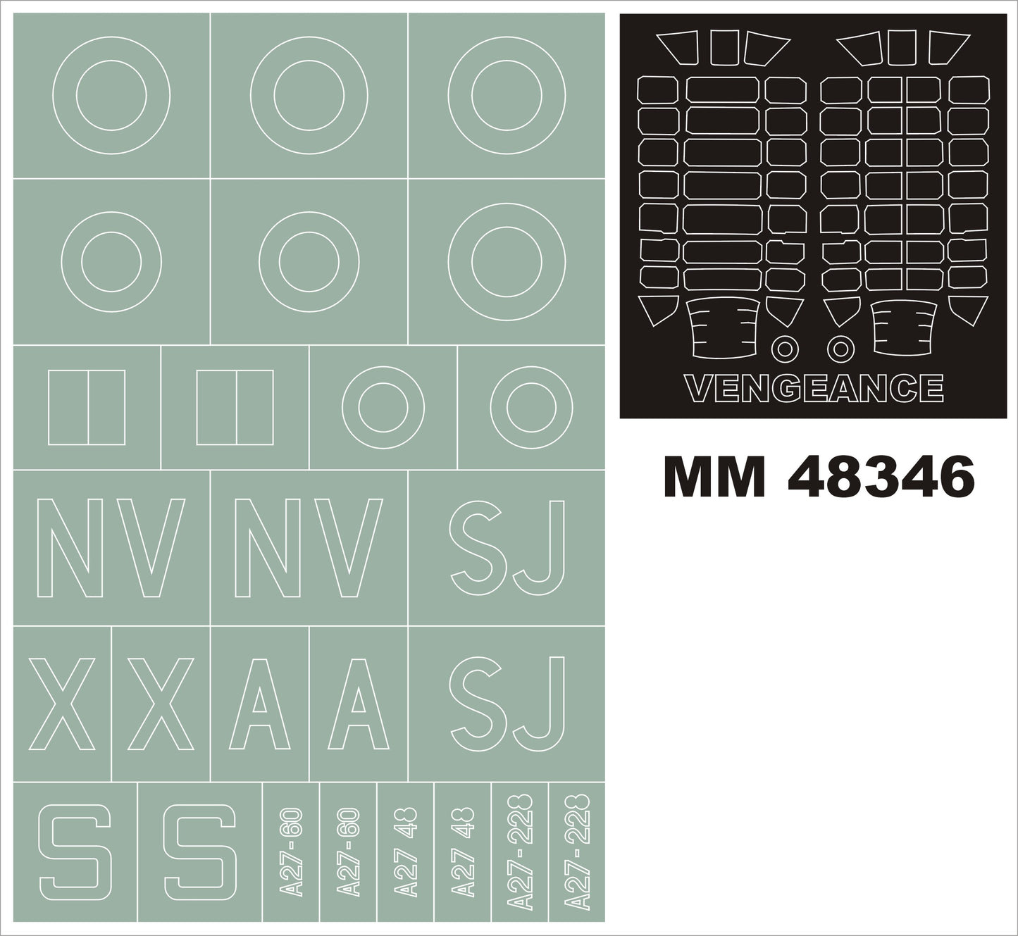 Montex MXMM48346 1:48 Vultee Vengeance canopy frame paint masks