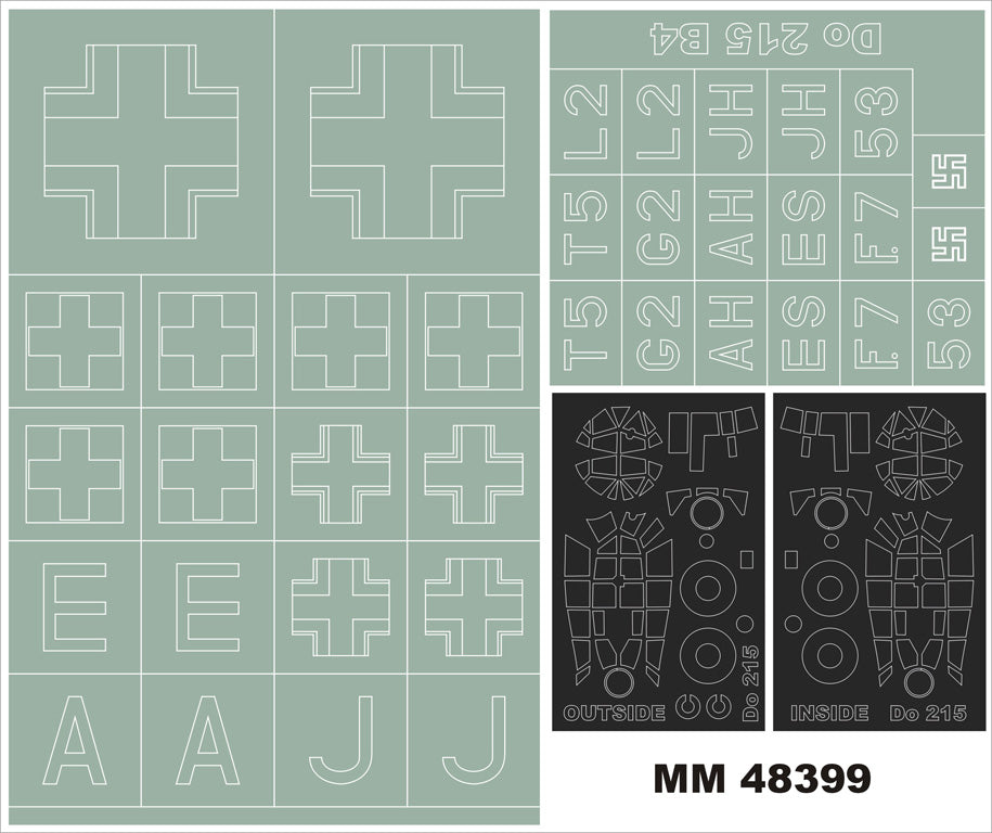 Montex MXMM48399 1:48 Dornier Do-215B-4 2 canopy frame paint mask