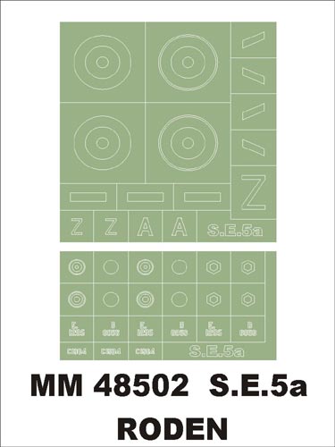 Montex MXMM48502 1:48 Royal_Aircraft_Factory S.E.5a insignia and markings masks