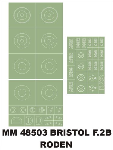 Montex MXMM48503 1:48 Bristol F.2B Fighter insignia and markings masks