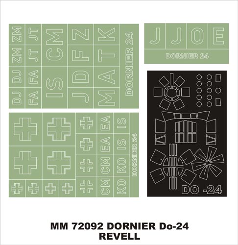 Montex MXMM72092 1:72 Dornier Do-24T 1 canopy frame paint masks