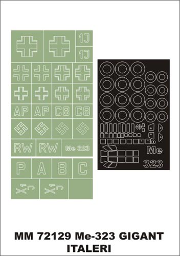 Montex MXMM72129 1:72 Messerschmitt Me-323 Gigant 1 canopy frame paint masks