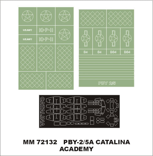 Montex MXMM72132 1:72 Consolidated PBY-2/5A 1 canopy frame paint masks