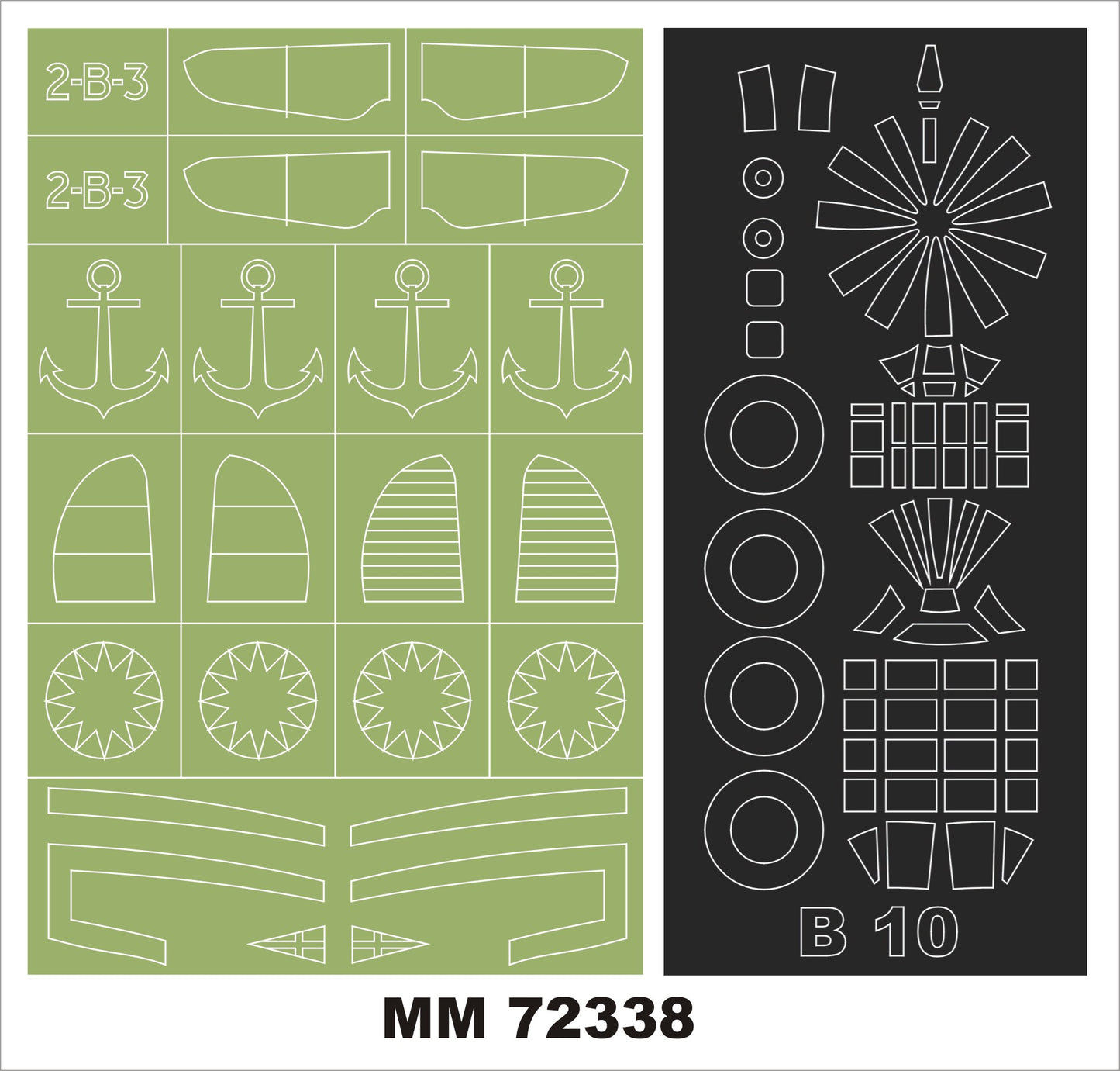 Montex MXMM72338 Martin B-10 Argentine Navy Canopy Masks 1:72