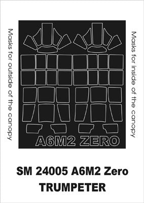 Montex MXSM24005 1:24 Mitsubishi A6M2b Model 21 Zero canopy frame paint masks
