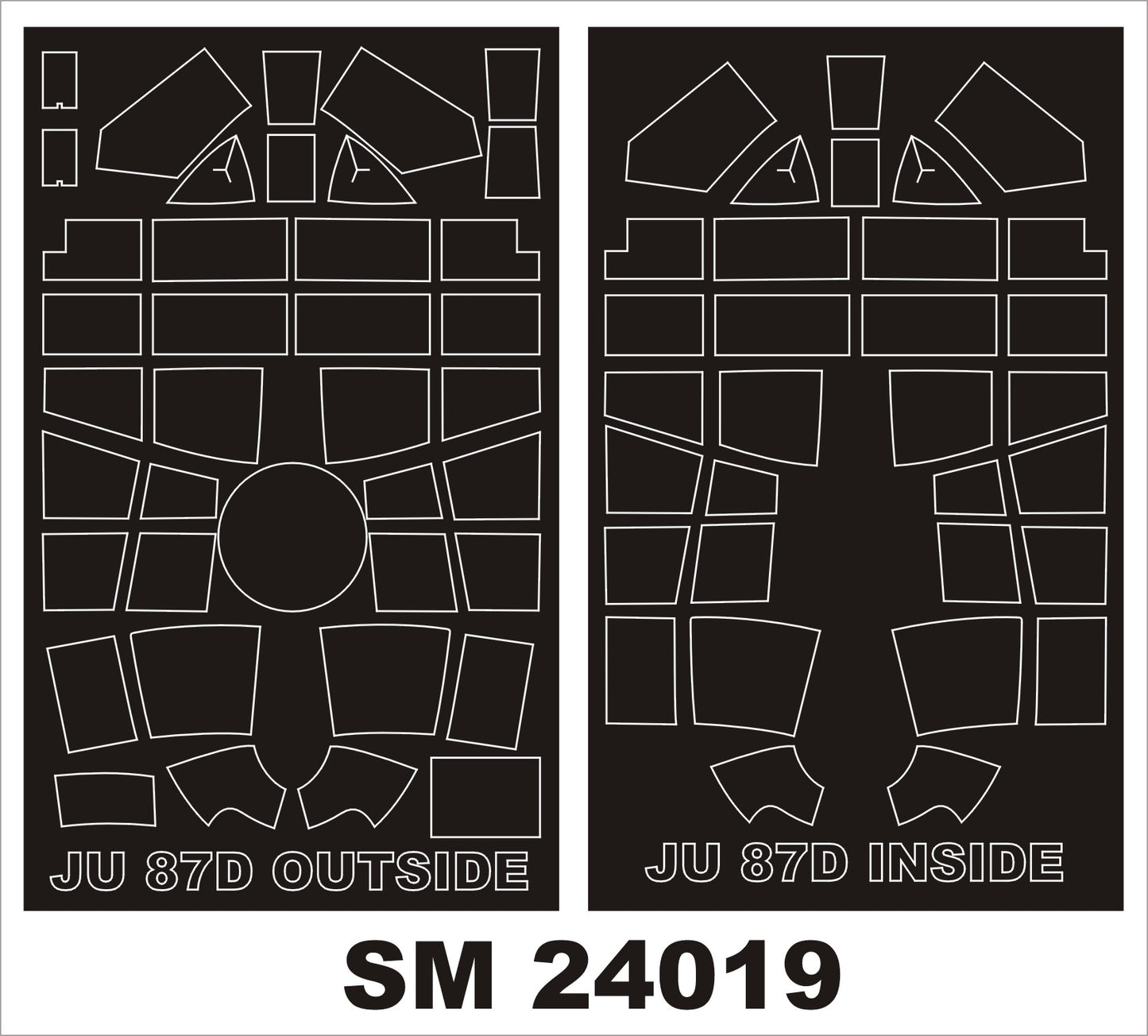 Montex MXSM24019 1:24 Junkers Ju-87D-5 'Stuka' 2 canopy frame paint masks