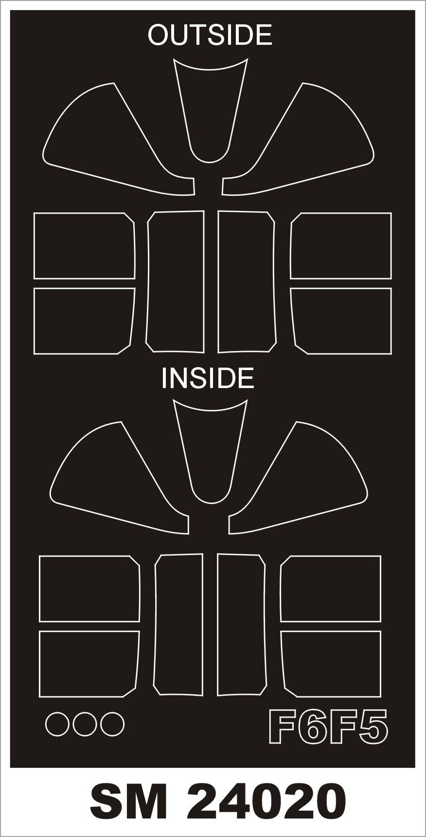 Montex MXSM24020 1:24 Grumman F6F-5 HELLCAT canopy frame paint mask